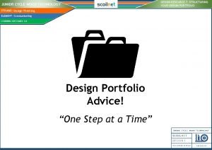 DESIGN RESOURCE 7 STRUCTURING YOUR DESIGN PORTFOLIO JUNIOR