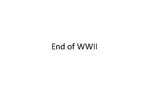 End of WWII End of WWII Europe Hitler