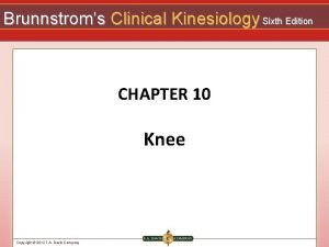 Brunnstroms Clinical Kinesiology Sixth Edition CHAPTER 10 Knee