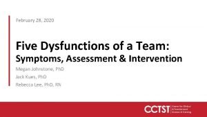 February 28 2020 Five Dysfunctions of a Team