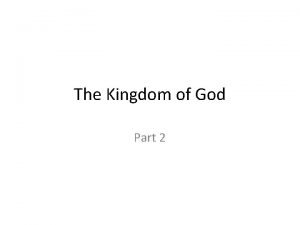 What is the kingdom of god