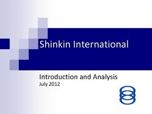 Shinkin international ltd