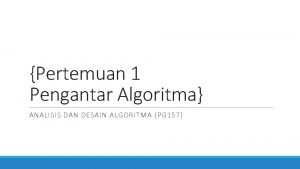 Proses desain algoritma