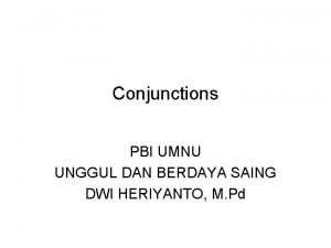 Seven coordinating conjunctions