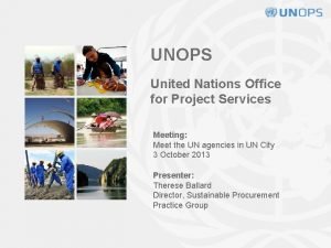 UNOPS United Nations Office for Project Services Meeting
