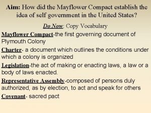 Mayflower compact purpose