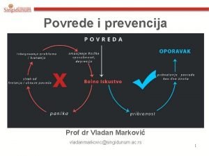 Povrede i prevencija Prof dr Vladan Markovi vladanmarkovicsingidunum