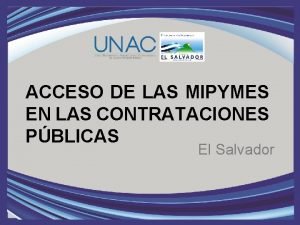 ACCESO DE LAS MIPYMES EN LAS CONTRATACIONES PBLICAS