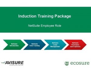 Induction Training Package Net Suite Employee Role Net