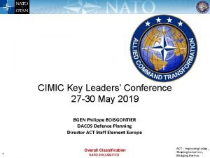 CIMIC Key Leaders Conference 27 30 May 2019