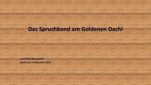 Das Spruchband am Goldenen Dachl von Erhard Maroschek