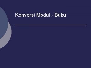 Konversi Modul Buku Modul To the point Tanpa