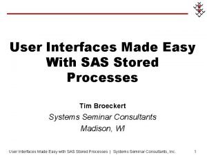 Sas stored process example