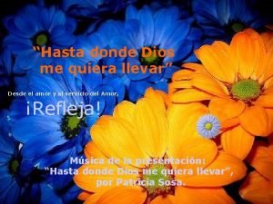 Hasta donde dios me quiera llevar