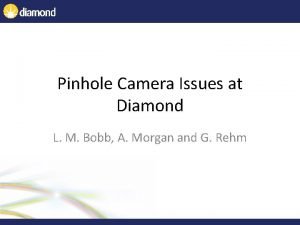 Pinhole Camera Issues at Diamond L M Bobb