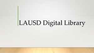 Digital library lausd