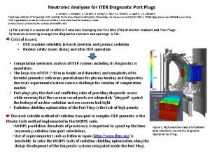 Neutronic Analyses for ITER Diagnostic Port Plugs A