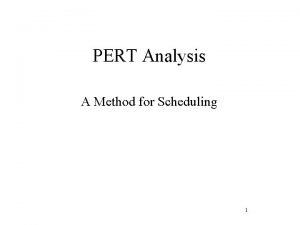 Pert analysis