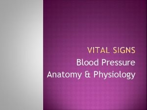 Blood Pressure Anatomy Physiology Measurement of the pressure