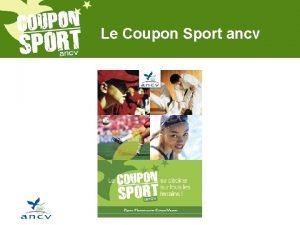 Le Coupon Sport ancv Visuel Le Coupon Sport