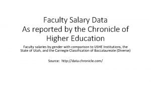 Chronicle of higher education faculty salaries