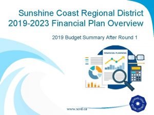 Sunshine Coast Regional District 2019 2023 Financial Plan