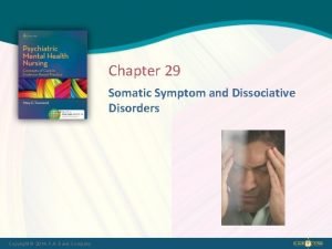 Chapter 29 Somatic Symptom and Dissociative Disorders Copyright