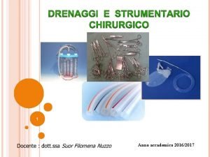 Drenaggio zaffo