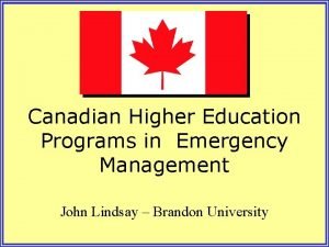 Canadian emergency management college