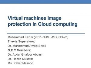 Machine image in cloud computing
