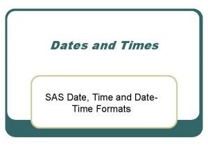 Sas date value