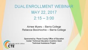 Sierra college dual enrollment