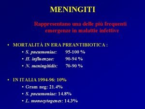 Decubito a cane di fucile meningite