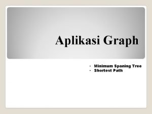Aplikasi Graph Minimum Spaning Tree Shortest Path Contoh