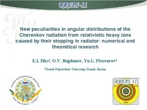 Cherenkov radiation formula