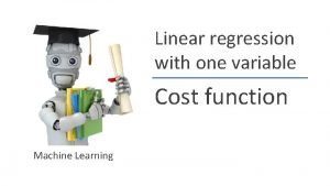 Cost function in linear regression