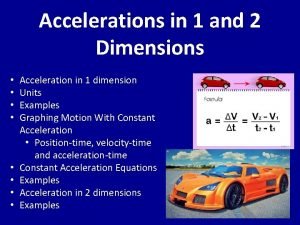 Dimension of acceleration