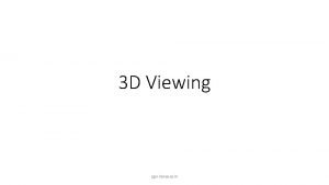 3 D Viewing cgvr korea ac kr 3