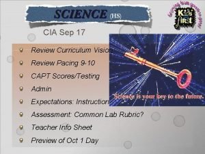 CIA Sep 17 Review Curriculum Vision Review Pacing
