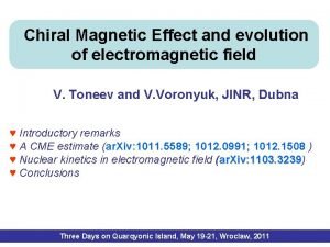 Chiral Magnetic Effect and evolution of electromagnetic field