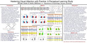 Hastening Visual Attention with Practice A Perceptual Learning