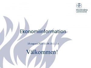 Ekonomiinformation 18 augusti 2020 kl 09 15 11