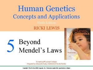 Human Genetics Concepts and Applications Ninth Edition RICKI