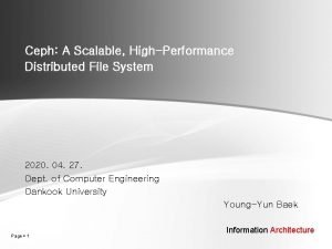 Ceph A Scalable HighPerformance Distributed File System 2020