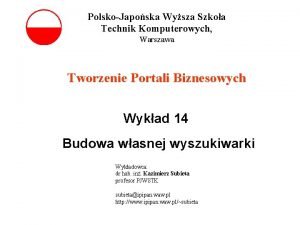 PolskoJaposka Wysza Szkoa Technik Komputerowych Warszawa Tworzenie Portali