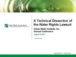 A Technical Dissection of the Water Rights Lawsuit