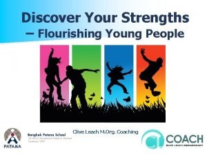 Discover Your Strengths Flourishing Young People Clive Leach