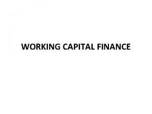 Financing current assets