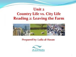 City life vs country life
