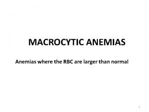 Macrocytic anemia